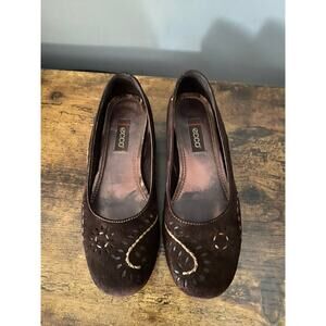 Ecco Brown Leather Flats | Size 38